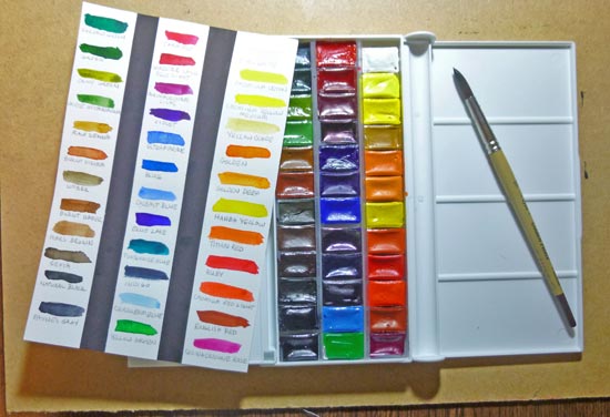 White Nights Watercolor Color Chart